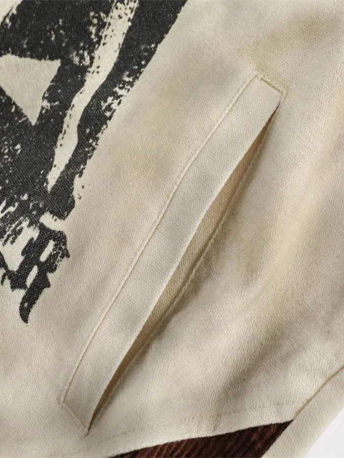 CERBERUS GRAPHIC PRINT OVERSIZED JACKET