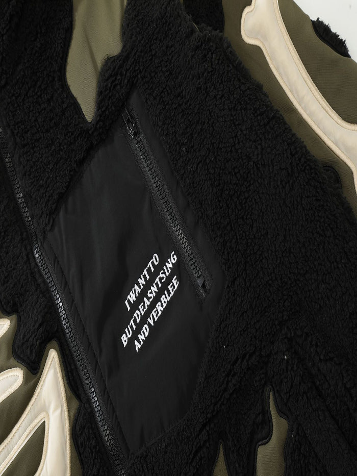 URBAN SKELETON OVERSIZED FLEECE ZIP JACKET