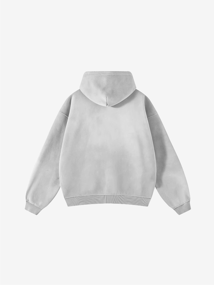 MONOCHROME OVERSIZED ZIP UP HOODIE