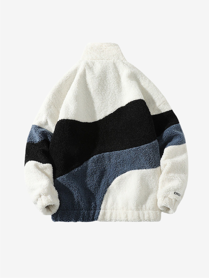 OVERSIZED FLEECE ZIP UP JACKET