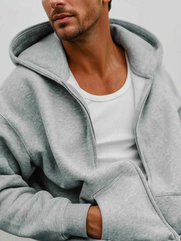 URBAN ESSENTIAL ZIP-UP HOODIE
