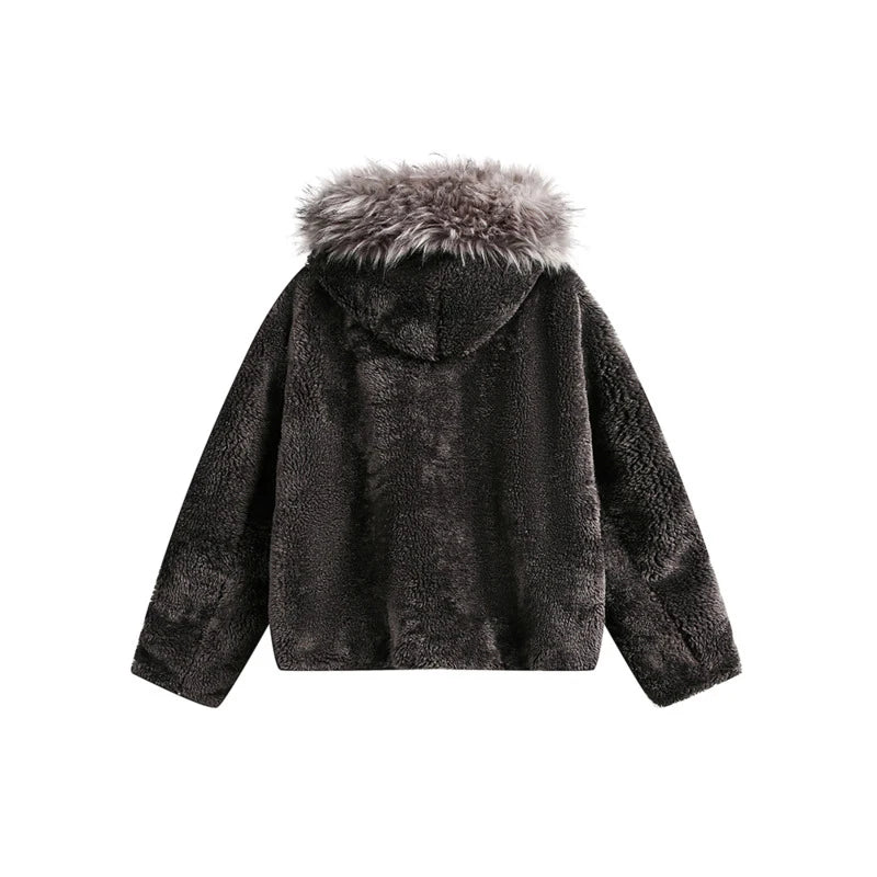 ARCTIC FUR-LINED OVERSIZED HOODED JACKET
