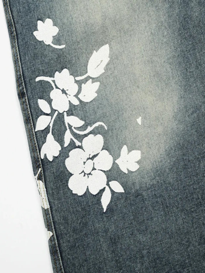 BLOSSOM FADE WORN-IN VINTAGE DENIM SHORTS