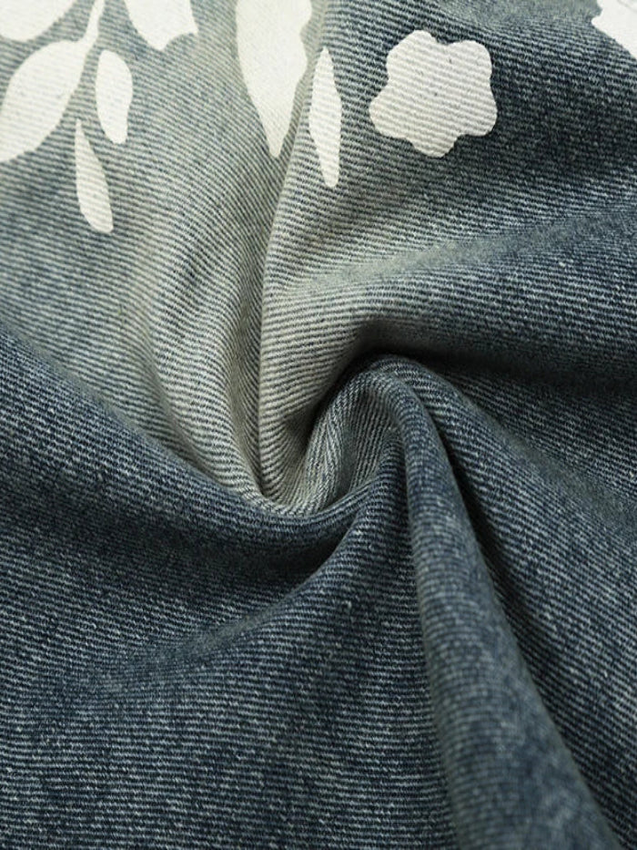 BLOSSOM FADE WORN-IN VINTAGE DENIM SHORTS
