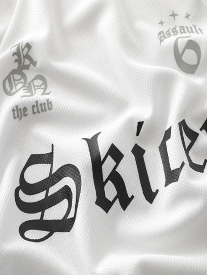 SKICEN CLUB RETRO ATHLETIC STYLE GRAPHIC TEE