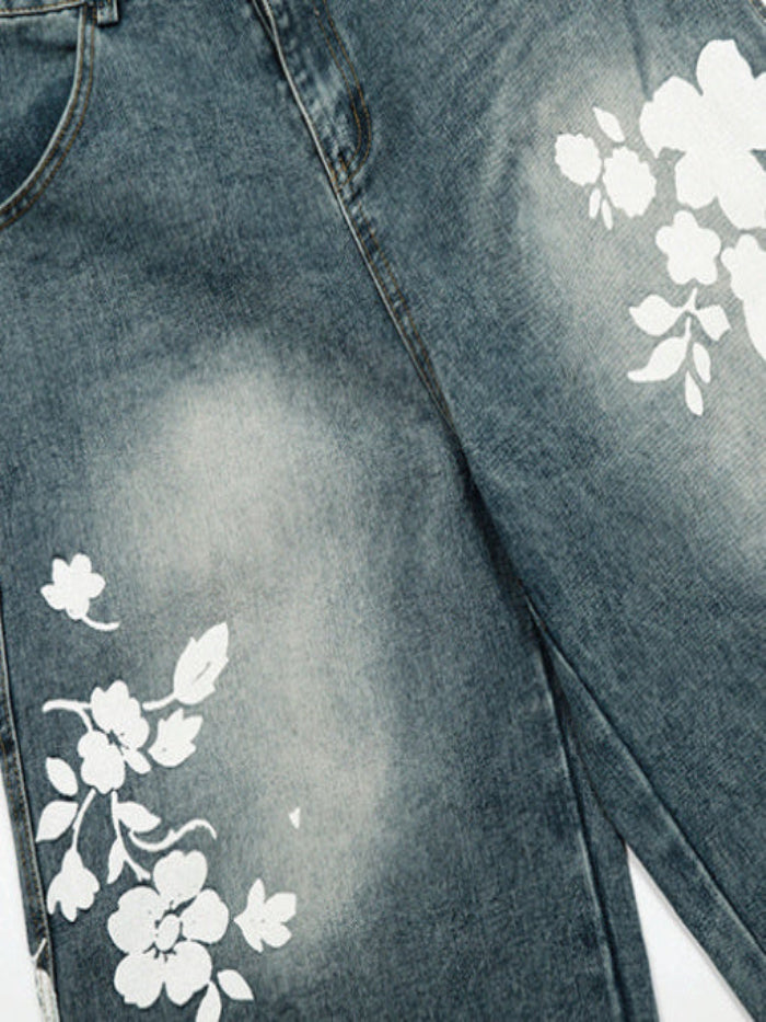 BLOSSOM FADE WORN-IN VINTAGE DENIM SHORTS