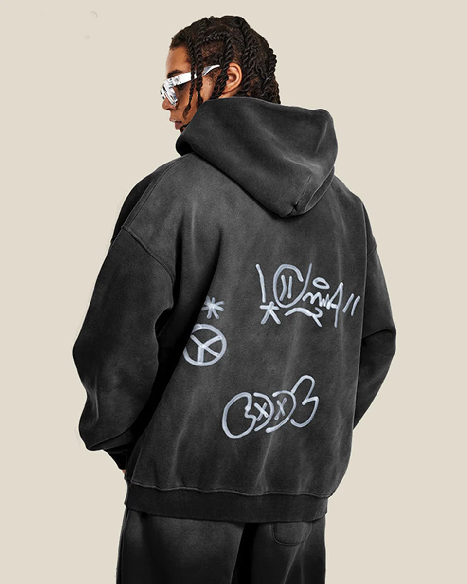 GRAFFITI URBAN CHAOS ZIP HOODIE