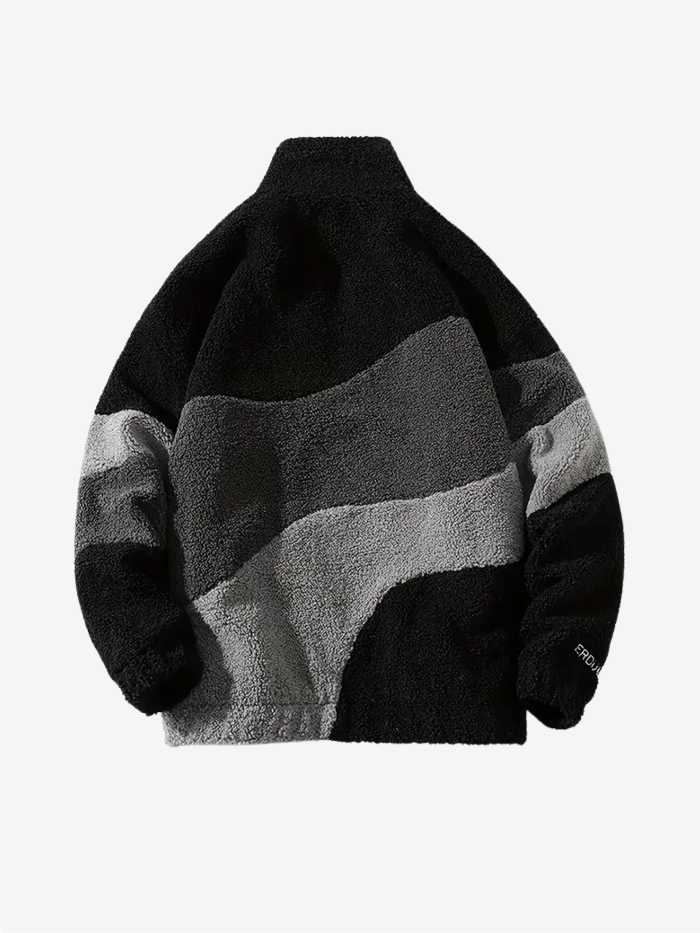 OVERSIZED FLEECE ZIP UP JACKET