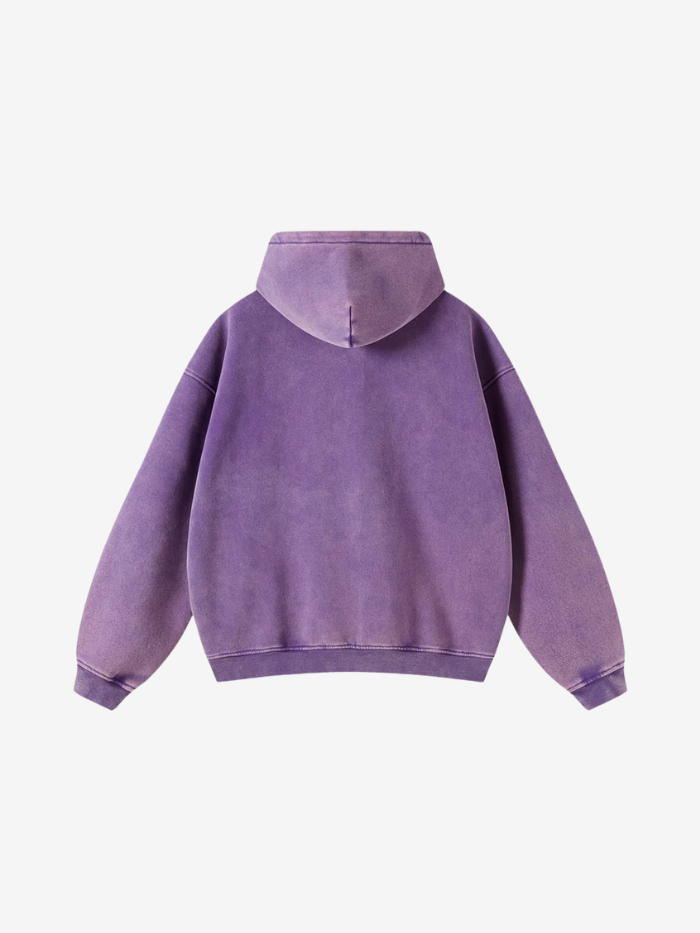 MONOCHROME OVERSIZED ZIP UP HOODIE