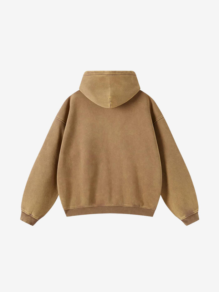 MONOCHROME OVERSIZED ZIP UP HOODIE