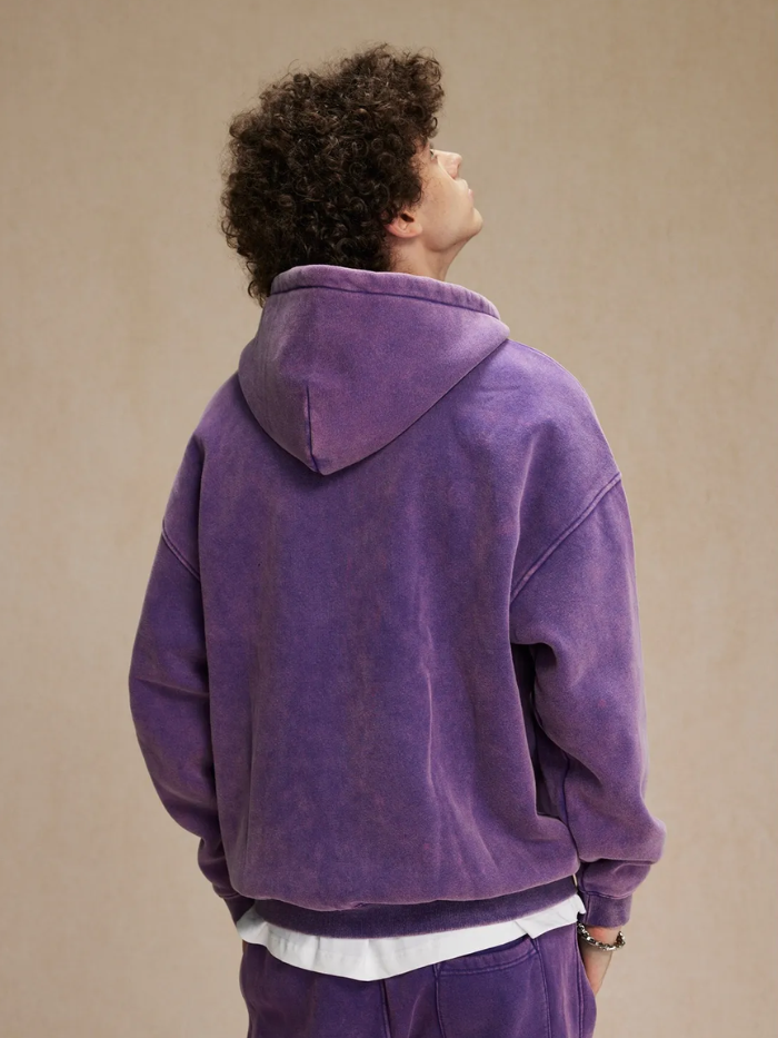 MONOCHROME OVERSIZED ZIP UP HOODIE