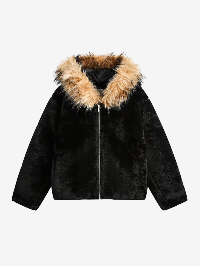 ARCTIC FUR-LINED OVERSIZED HOODED JACKET