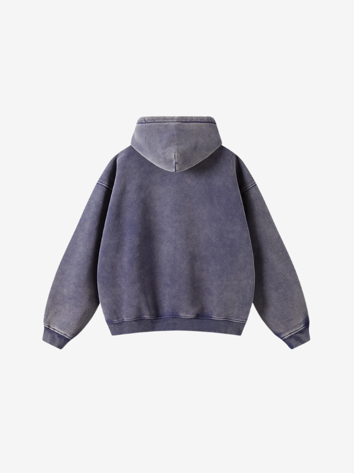 MONOCHROME OVERSIZED ZIP UP HOODIE