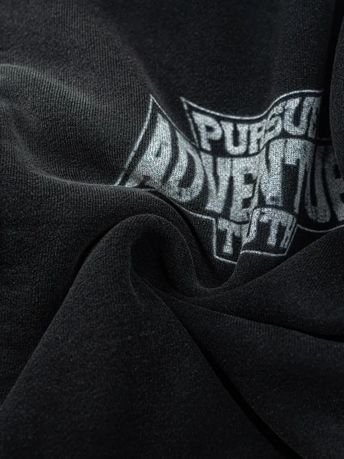 WASHED GRAPHIC ZIP HOODIE