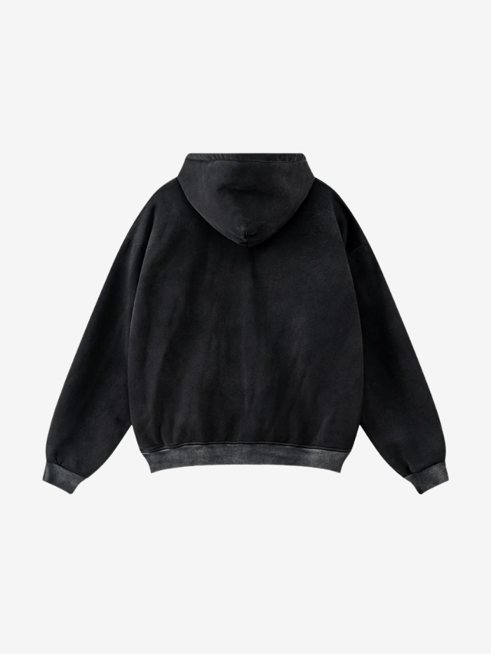 VINTAGE STRIPED ZIP-UP HOODIE