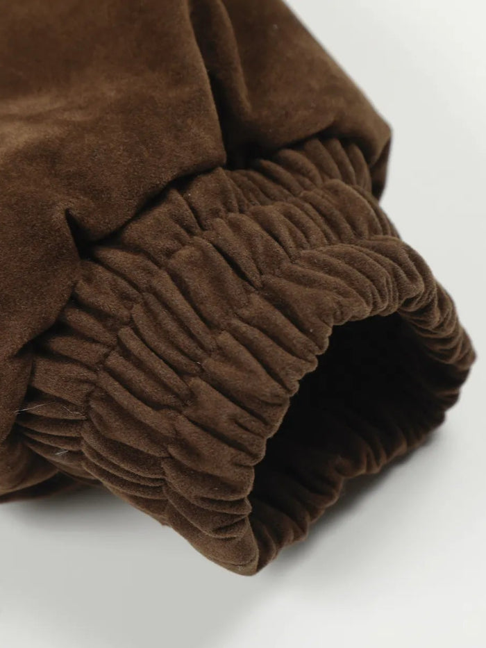 VINTAGE FAUX FUR HOODED STREETWEAR JACKET