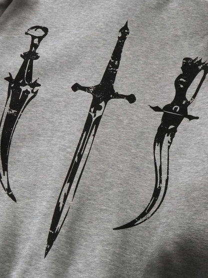 WASHED GRAPHIC FAUX FUR HOODED ZIP JACKET